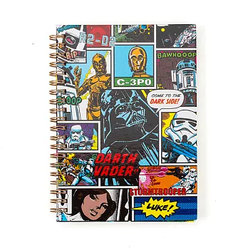 《CHARA PORT》星際大戰B6精裝線圈筆記本(復古漫畫)