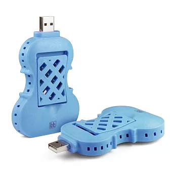 USB 提琴造型便攜式電蚊香驅蚊器藍色