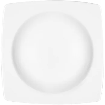 《EXCELSA》白瓷圓底淺餐盤(方22cm)