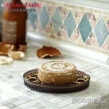 【YAMAZAKI】金色年代肥皂架(黑)*日本原裝進口