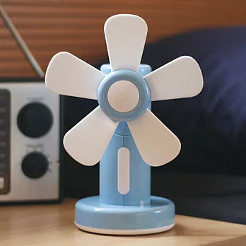 日日風車-蒼藍 USB/電池兩用 微型風扇