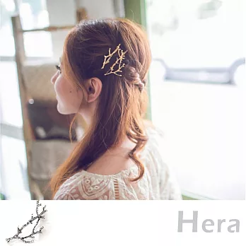 【Hera】赫拉 復古森林系樹枝邊夾/髮夾/一字夾-兩色(銀色)