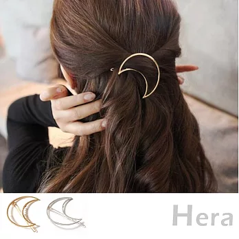 【Hera】赫拉 線條幾何邊夾/扣夾/髮夾/-兩色-三款(銀色-月亮)
