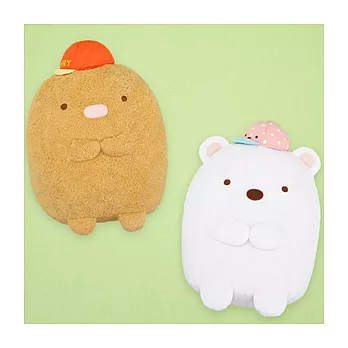 《角落生物》白熊鴨舌帽造型絨毛娃娃 -- FANS 出品(日本原裝)