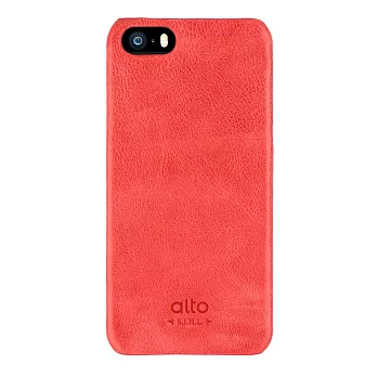 alto iPhone 5/5S/SE 真皮手機殼背蓋 Original - 珊瑚紅