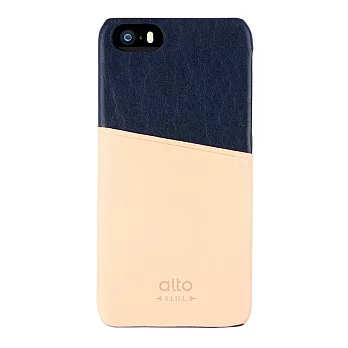 alto iPhone 5/5S/SE 真皮手機殻背蓋,Metro - 海軍藍
