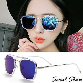 Seoul Show 藍色公路飛行款太陽眼鏡 3157透明框藍水銀