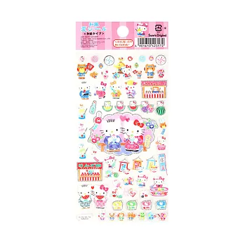 《Sanrio》HELLO KITTY和風夏日祭典貼紙(和紙)