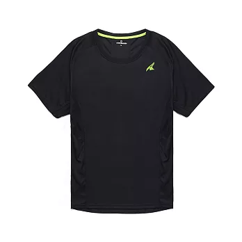 AIRWALK-吸濕排汗舒適機能服T桖L黑