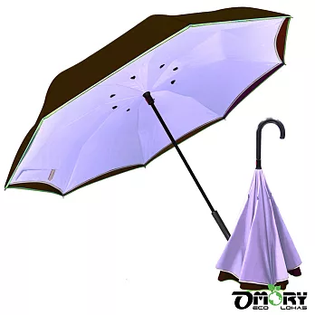 【OMORY】抗UV雙層反向傘/反摺傘(多色)-深咖