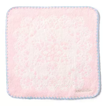 【Afternoon Tea】蕾絲涼感小方巾 淺粉紅