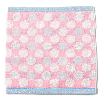 【Afternoon Tea】雙色點點涼感小方巾 粉紅色