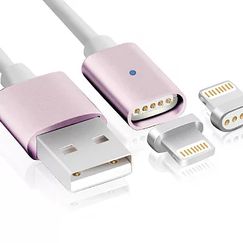 K-Line Apple Lightning 8pin 磁吸充電線(玫瑰金)