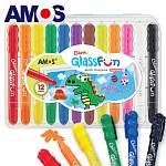 韓國AMOS 12色玻璃蠟筆(台灣總代理公司貨)