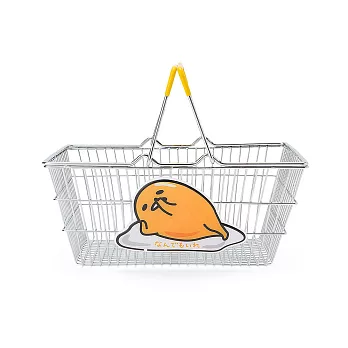《Sanrio》蛋黃哥購物籃風鐵製收納提籃(側躺)