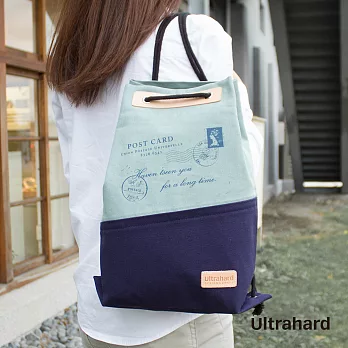 Ultrahard 來自遠方/束口背包系列﹣英國郵片(水藍)