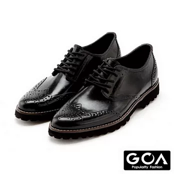 GOA低筒牛津雕花雨鞋-沉穩黑40黑色