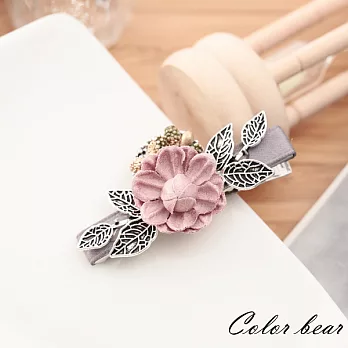 【卡樂熊】祕密花園金屬造型髮夾-粉色