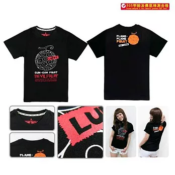航海王-潮流T-shirt(惡魔果實)S黑色