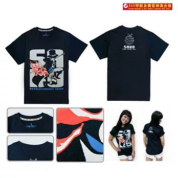 航海王-潮流T-shirt(薩波)S深藍