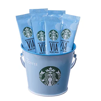 [星巴克] VIA冰咖啡鐵桶-藍6入