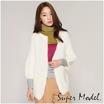 【名模衣櫃】毛茸針織外套-共3色32916(F可選)F白色