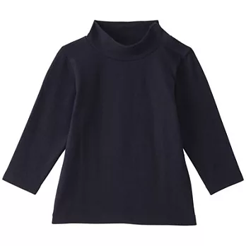 [MUJI無印良品]幼兒有機棉混每日兒童服短領長袖T恤80深藍
