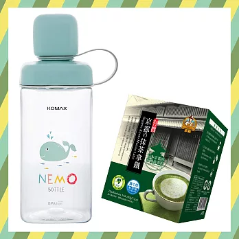 【米森】有機抹茶拿鐵 x 水藍鯨水瓶組