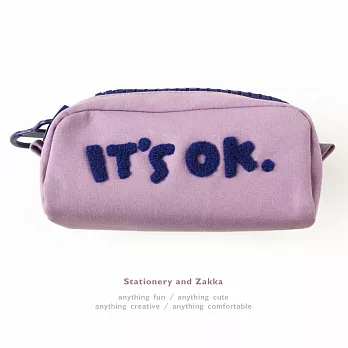 THE WORDS 大拉鍊純色化妝包‧IT’S OK.