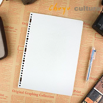 珠友A4 27孔方格活頁紙(3X3)80張(適用2.3.4.30孔夾)