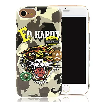 Ed Hardy iPhone 7 (4.7吋)亮面保護殼-趣味迷彩老虎