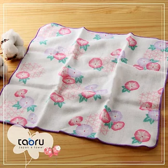 日本毛巾 : 和的風物詩_牽牛花 30*30 cm (手巾 和服風雅 -- taoru 日本毛巾)