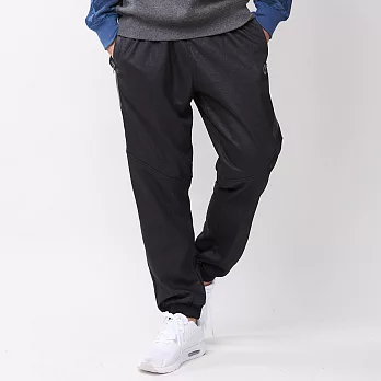 AIRWALK-修身膠面針織長褲M黑