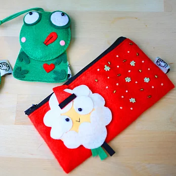 Hello聖誕禮物包‧聖誕老人不織布筆袋