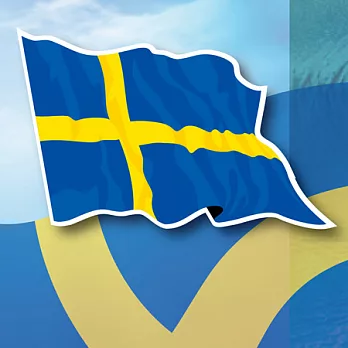 【國旗商品創意館】瑞典國旗飄揚抗UV、防水貼紙2入/Sweden~