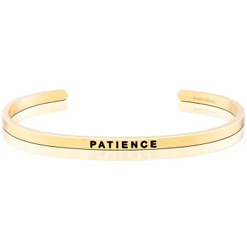 MANTRABAND PATIENCE 金色手環 值得耐心等待