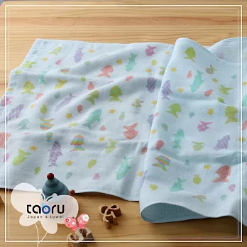日本浴巾/輕薄款 : 和的風物詩_糖果魚 55*115 cm (浴巾 小涼被 小海灘巾 -- taoru 日本毛巾)
