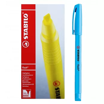 STABILO 德國天鵝牌 flash系列 螢光筆 1盒10支入(藍色)