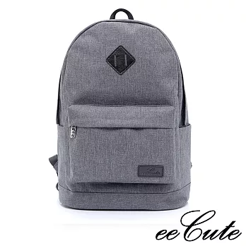 eeCute簡約學院風後背包-EEEL018-DG-雅緻灰