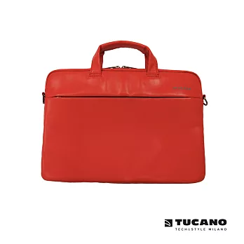 TUCANO Fina Premium MacBook 13吋義大利真皮側背包-紅