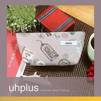 uhplus Q-plus寬底筆袋-旅行紀念