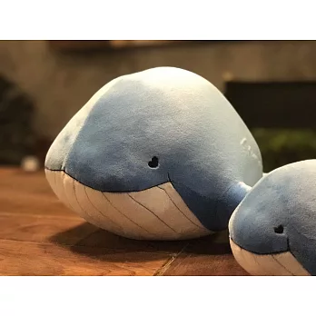不孤單大頭鯨魚娃娃(45cm)灰藍