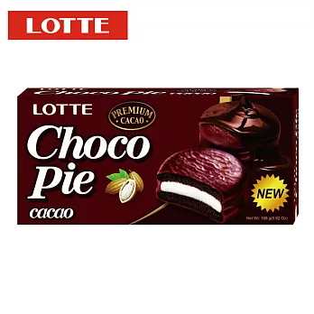 【LOTTE樂天】黑巧克力派2盒入(168g*2)