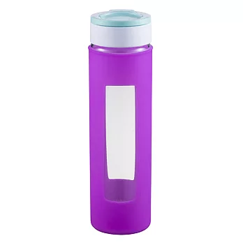 [星巴克]紫色矽膠玻璃水瓶