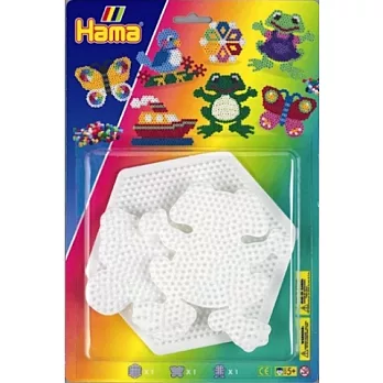 《Hama 拼拼豆豆》模型板(大六角, 青蛙, 蝴蝶)