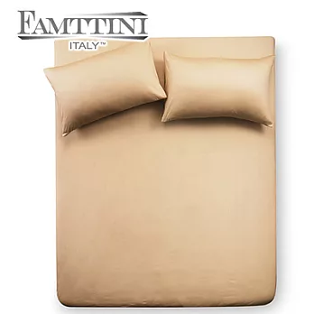 【Famttini-典藏原色】加大三件式純棉床包組-金黃