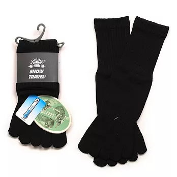 SNOW TRAVEL COOLMAX排汗快乾抗菌五指襪三雙(黑色)_M