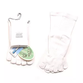 SNOW TRAVEL COOLMAX排汗快乾抗菌五指襪三雙(白)_M