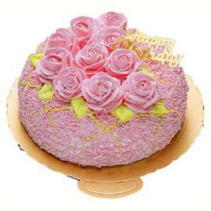《黑貓探險隊-巧克力精選》烘焙雅集粉紅玫瑰8吋蛋糕