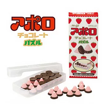 日本明治阿波羅巧克力可愛造型立體拼圖